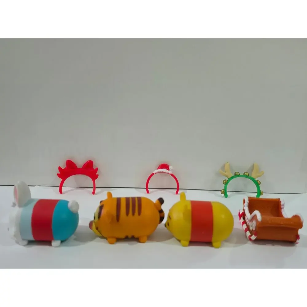 Disney Tsum Tsum Holiday Bundle Large Pooh, Tigger, White Rabbit Sleigh & Bands